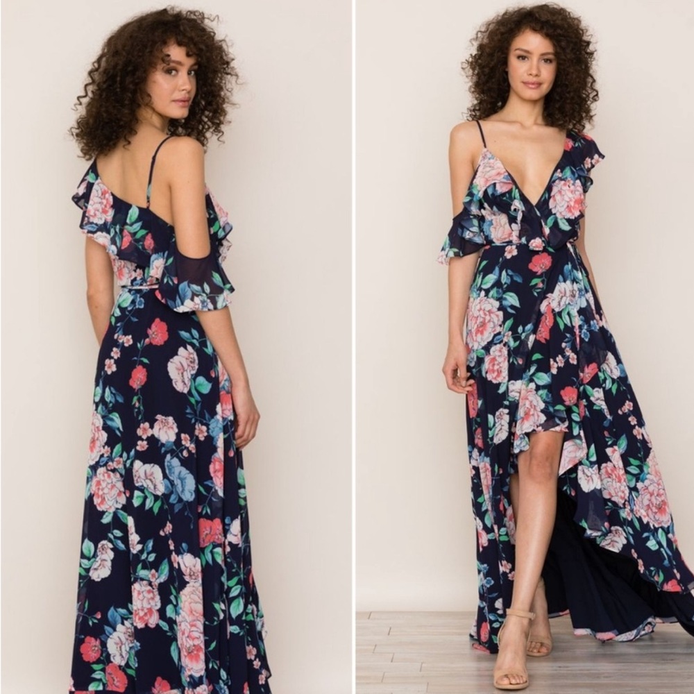 Yumi Kim Butterfly Kiss Maxi Dress in Sunny Days Navy